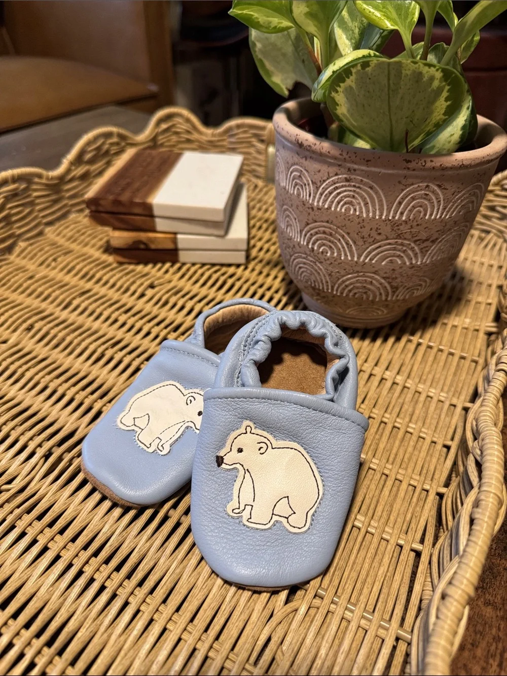 Baby Blue Leather Baby Shoes - L.L. Bean